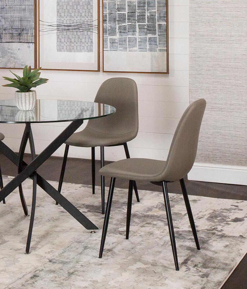 Sunset Trading - Leda Dining Chairs (Set of 2) - Mocha Brown/Matte Black Legs - CR-K5338-09-2 veiw 4