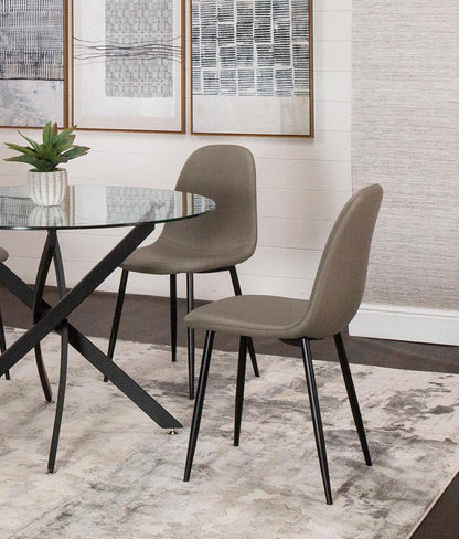 Sunset Trading - Leda Dining Chairs (Set of 2) - Mocha Brown/Matte Black Legs - CR-K5338-09-2 veiw 4