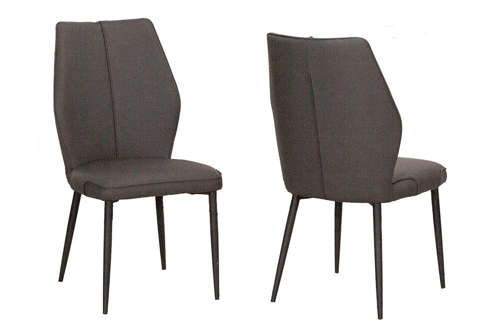 Sunset Trading - Mara Faux Leather Dining Chairs (Set of 2) - Charcoal Grey/Matte Black Legs - CR-G5458-01-2 veiw 1