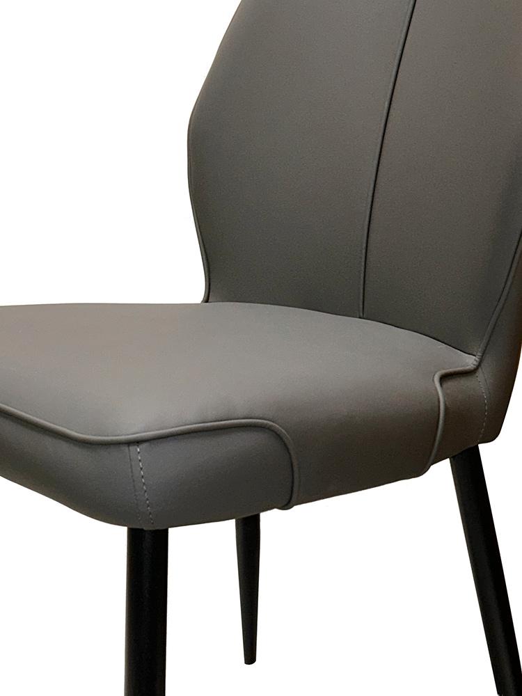 Sunset Trading - Mara Faux Leather Dining Chairs (Set of 2) - Charcoal Grey/Matte Black Legs - CR-G5458-01-2 veiw 6