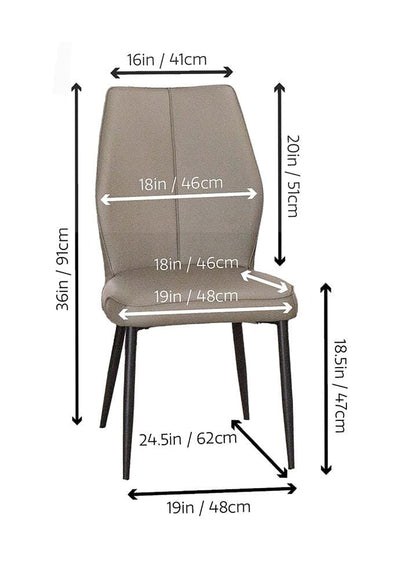 Sunset Trading - Mara Faux Leather Dining Chairs (Set of 2) - Mocha Brown/Matte Black Legs - CR-G5458-09-2 veiw 3