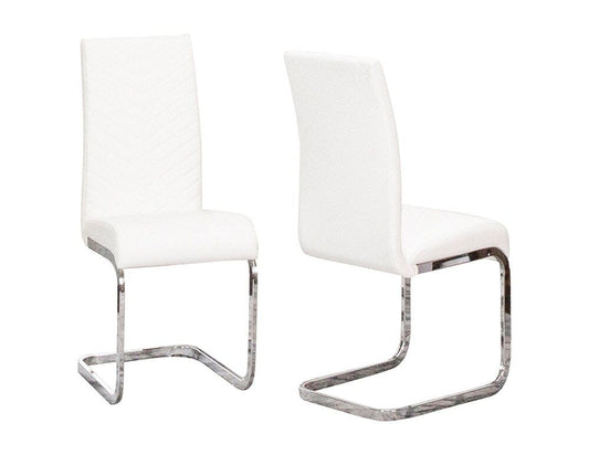 Sunset Trading - Mist Faux Leather Dining Chairs (Set of 2) - White/Silver Chrome Legs - CR-G5466-07-2 veiw 1