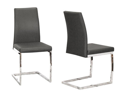 Sunset Trading - Sela Upholstered Breuer Dining Chairs (Set of 2) - Charcoal/Silver Chrome Legs - CR-G5655-03-2 veiw 1