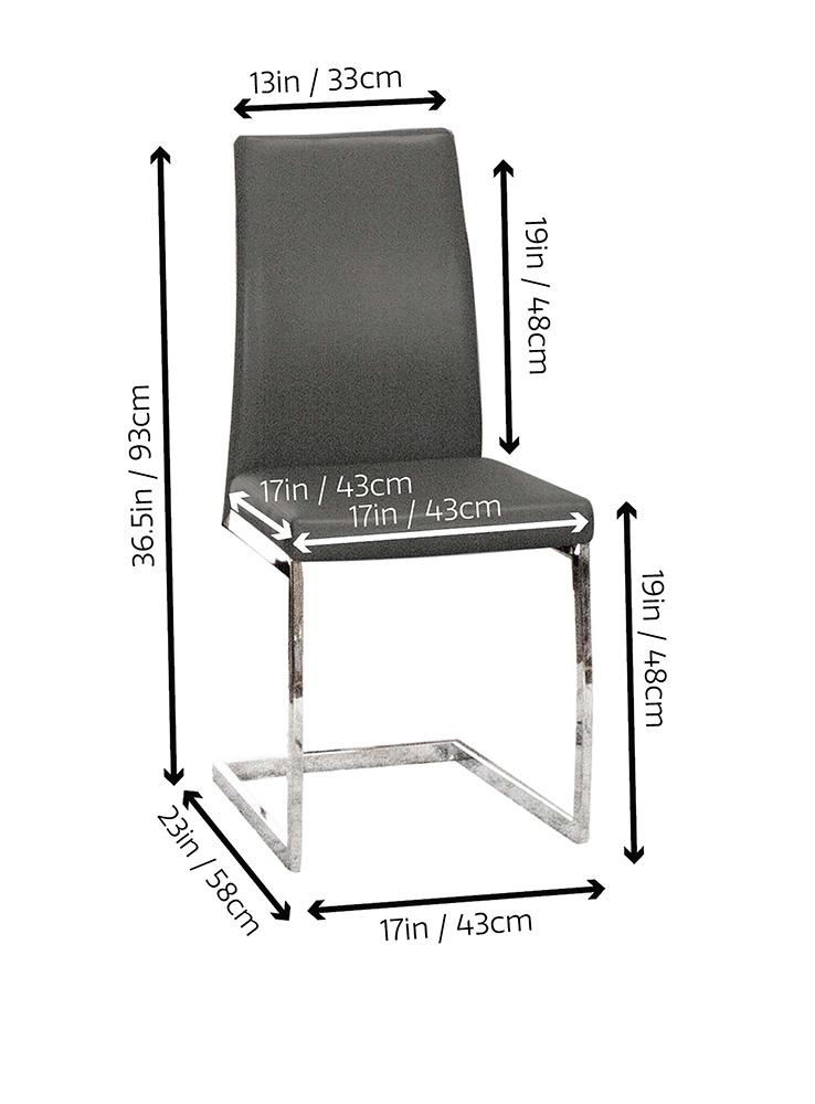 Sunset Trading - Sela Upholstered Breuer Dining Chairs (Set of 2) - Charcoal/Silver Chrome Legs - CR-G5655-03-2 veiw 3