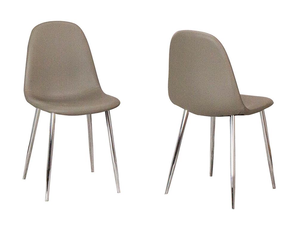 Sunset Trading - Venu Dining Chairs (Set of 2) - Mocha Brown/Silver Chrome Legs - CR-K5770-09-2 veiw 1