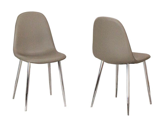Sunset Trading - Venu Dining Chairs (Set of 2) - Mocha Brown/Silver Chrome Legs - CR-K5770-09-2 veiw 1