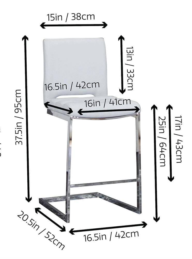 Sunset Trading - Delta 24in Upholstered Barstools (Set of 2) - Light Gray/Silver Chrome Legs - CR-G5115-25-2 veiw 3