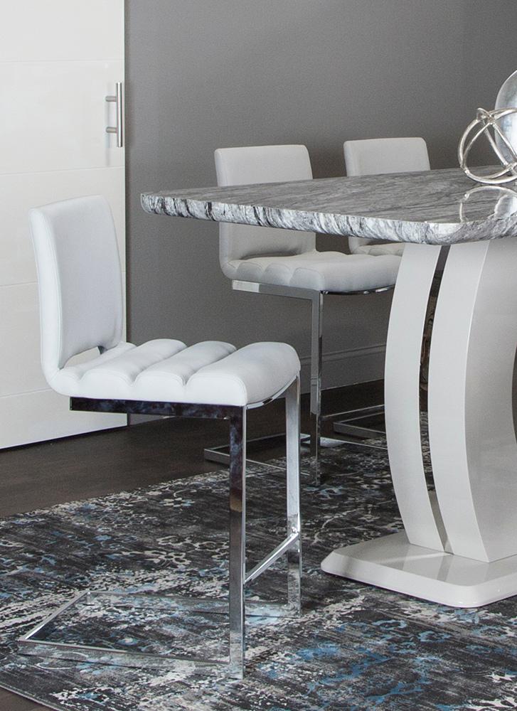 Sunset Trading - Delta 24in Upholstered Barstools (Set of 2) - Light Gray/Silver Chrome Legs - CR-G5115-25-2 veiw 5