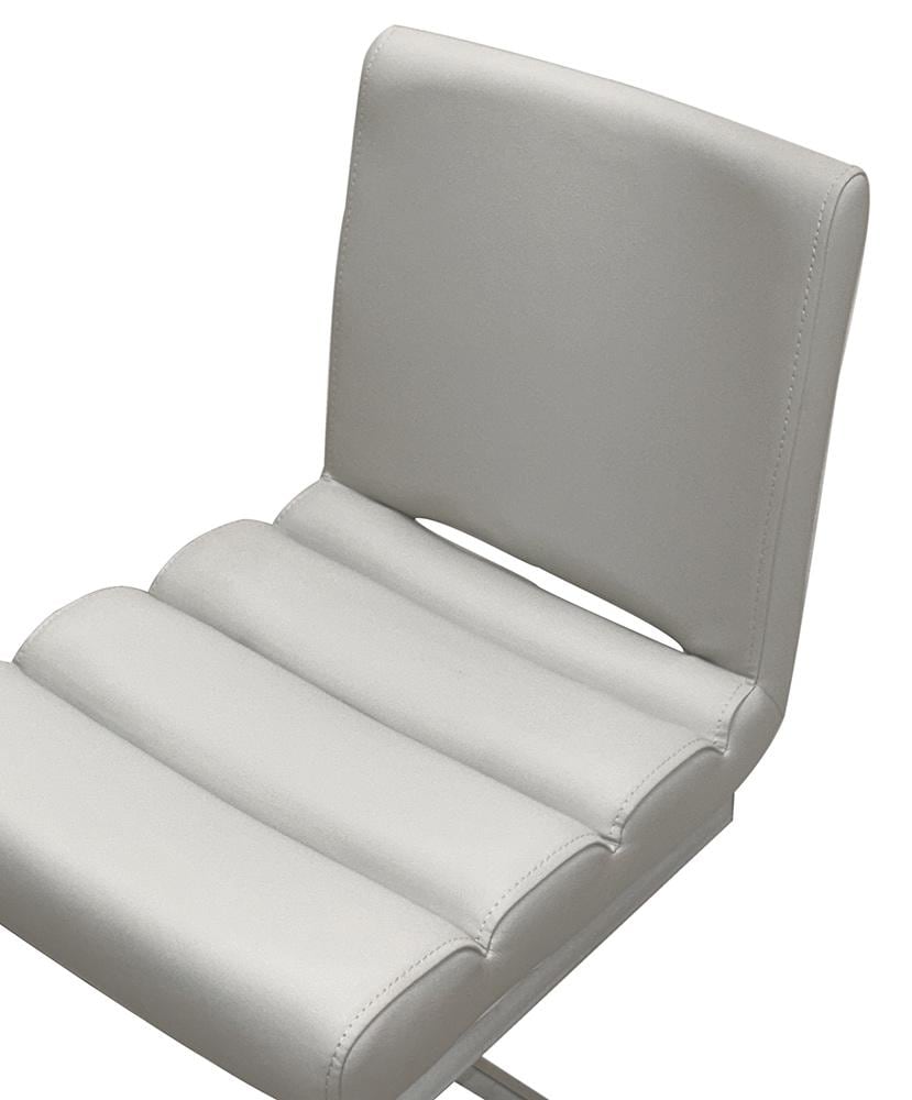 Sunset Trading - Delta 24in Upholstered Barstools (Set of 2) - Light Gray/Silver Chrome Legs - CR-G5115-25-2 veiw 6