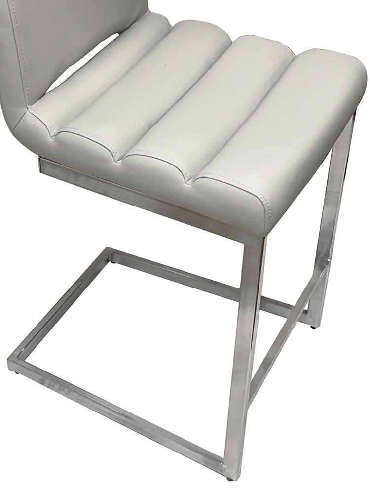 Sunset Trading - Delta 24in Upholstered Barstools (Set of 2) - Light Gray/Silver Chrome Legs - CR-G5115-25-2 veiw 7
