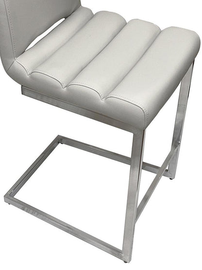 Sunset Trading - Delta 24in Upholstered Barstools (Set of 2) - Light Gray/Silver Chrome Legs - CR-G5115-25-2 veiw 7