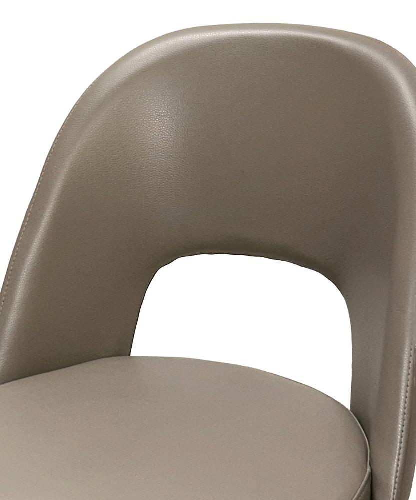 Sunset Trading - Mia Faux Leather Dining Chair (Set of 2) - Mushroom Grey/Silver Chrome Legs - CR-ND446-09-2 veiw 6