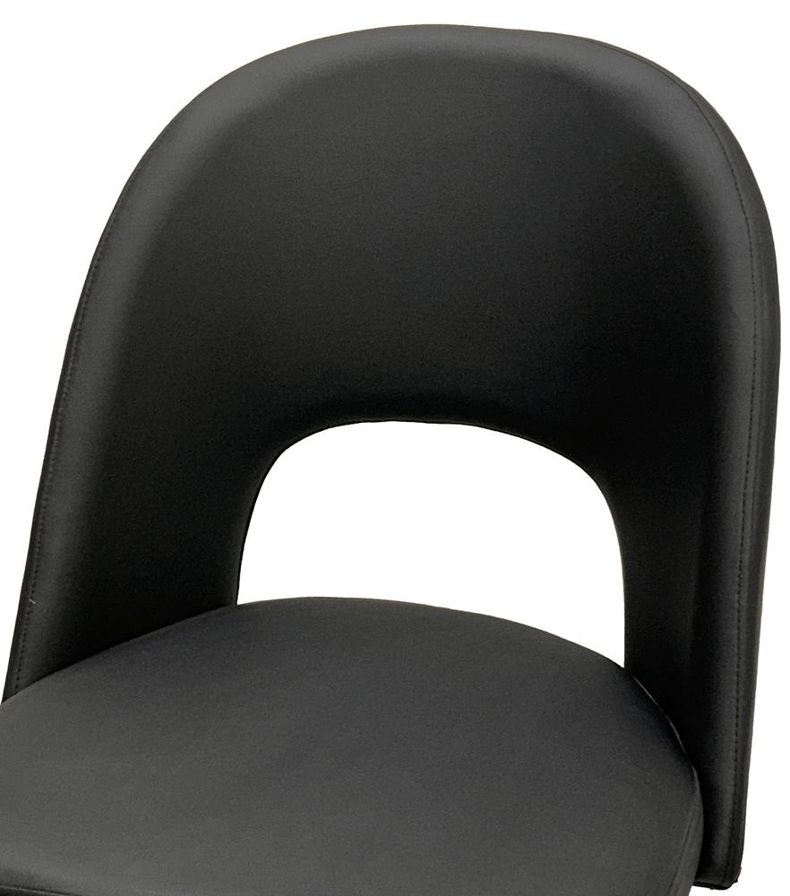Sunset Trading - Portia Black Faux Leather Upholstered Dining Chairs (Set of 2) - Black/Matte Black Legs - CR-ND545-01-2 veiw 6