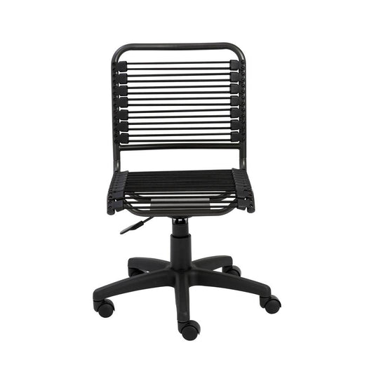Euro Style - Bungie Low Back Office Chair, Black/Graphite - 02541 veiw 1
