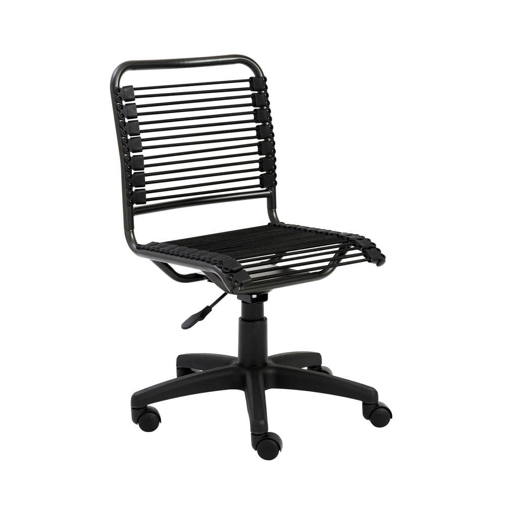 Euro Style - Bungie Low Back Office Chair, Black/Graphite - 02541 veiw 2