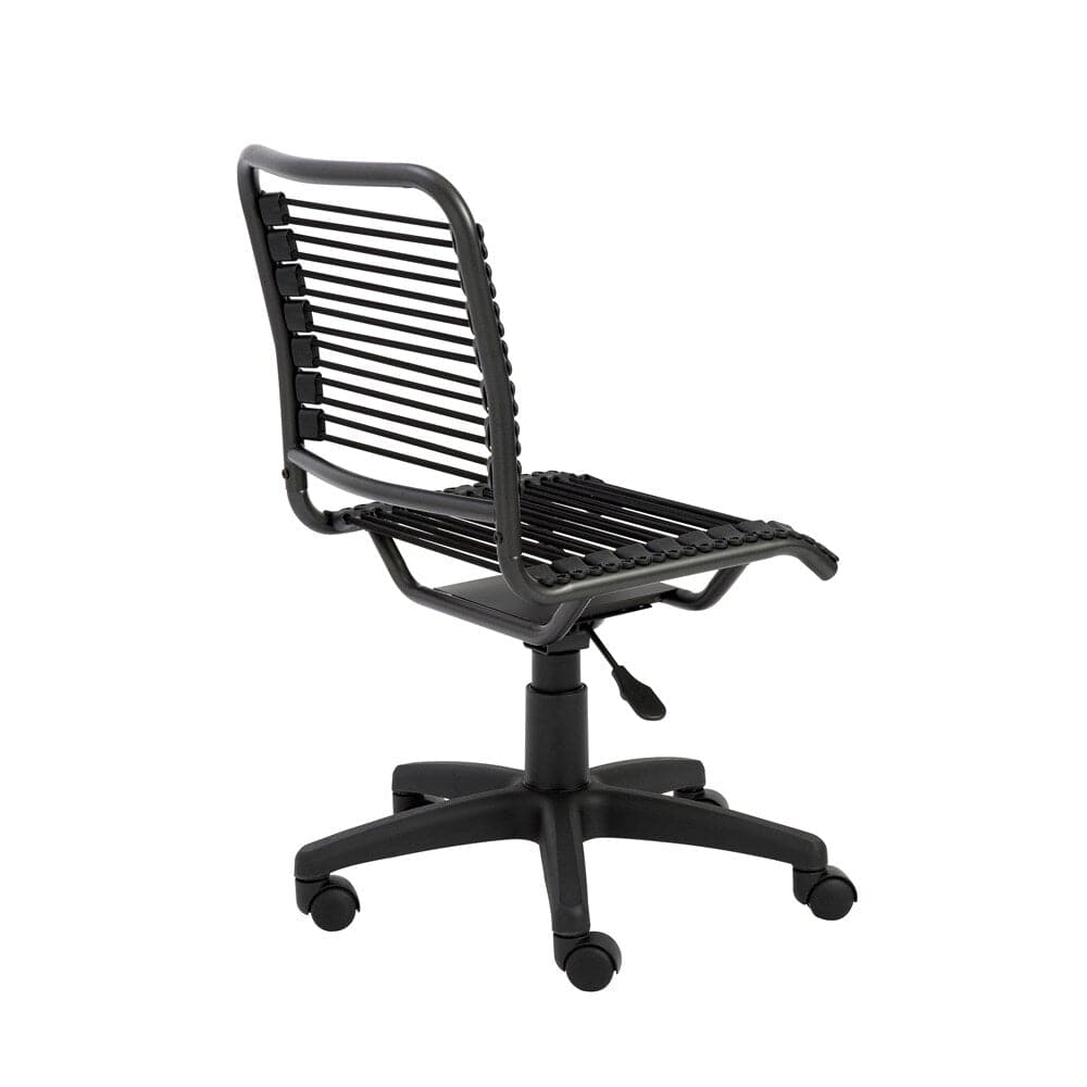 Euro Style - Bungie Low Back Office Chair, Black/Graphite - 02541 veiw 4