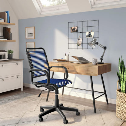Euro Style - Bradley Bungie Office Chair, Blue/Graphite - 02548BLU veiw 5