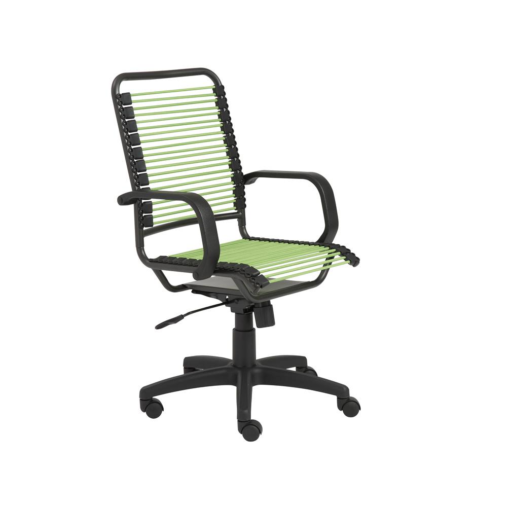 Euro Style - Bradley Bungie Office Chair, Green/Graphite - 02548GRN veiw 2