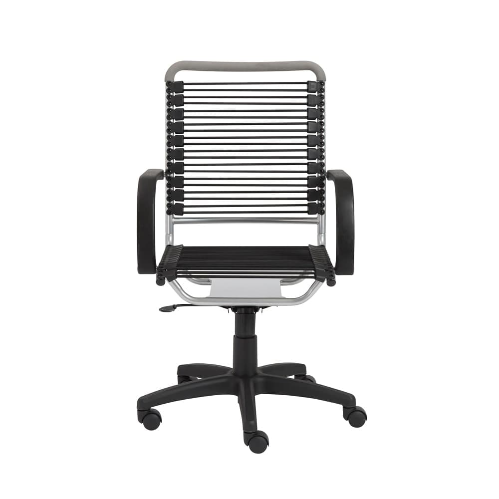 Euro Style - Bungie High Back Office Chair, Black/Aluminum - 02556 veiw 1