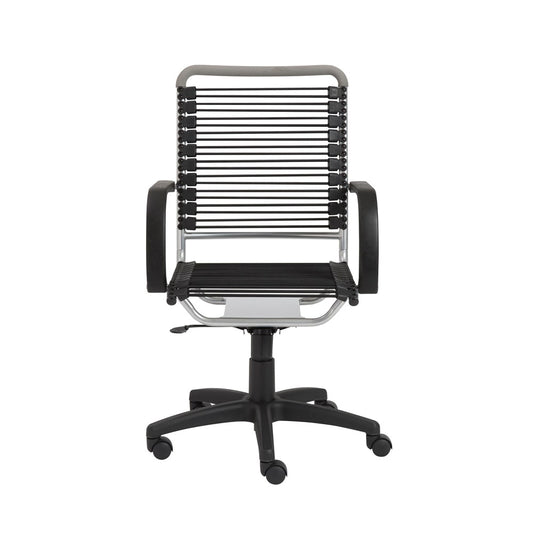 Euro Style - Bungie High Back Office Chair, Black/Aluminum - 02556 veiw 1