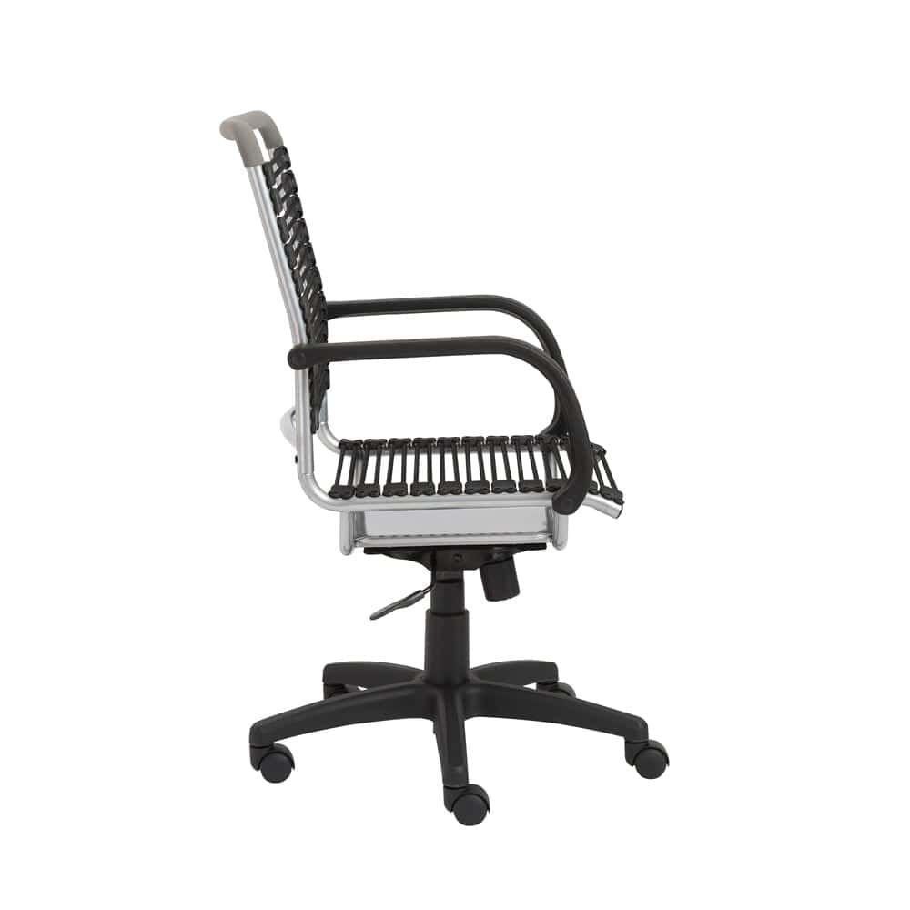 Euro Style - Bungie High Back Office Chair, Black/Aluminum - 02556 veiw 3