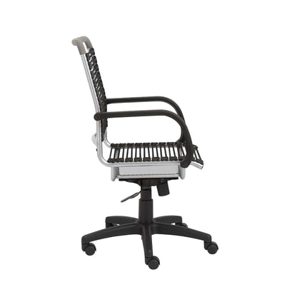 Euro Style - Bungie High Back Office Chair, Black/Aluminum - 02556 veiw 3