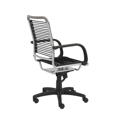 Euro Style - Bungie High Back Office Chair, Black/Aluminum - 02556 veiw 4