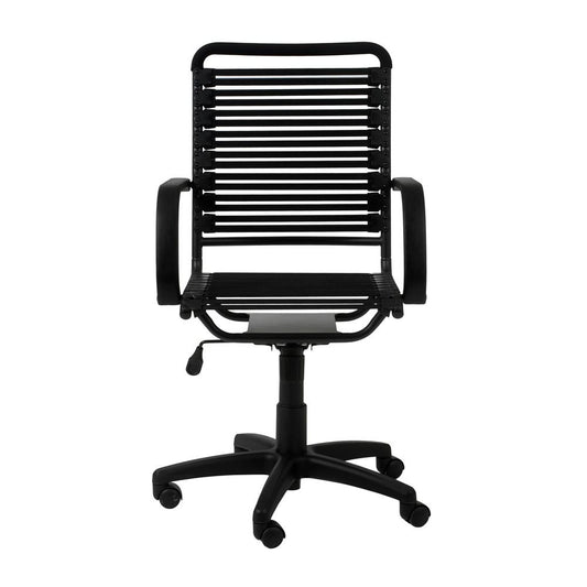 Euro Style - Bungie Flat High Back Office Chair, Black/Graphite - 02570BLK veiw 1