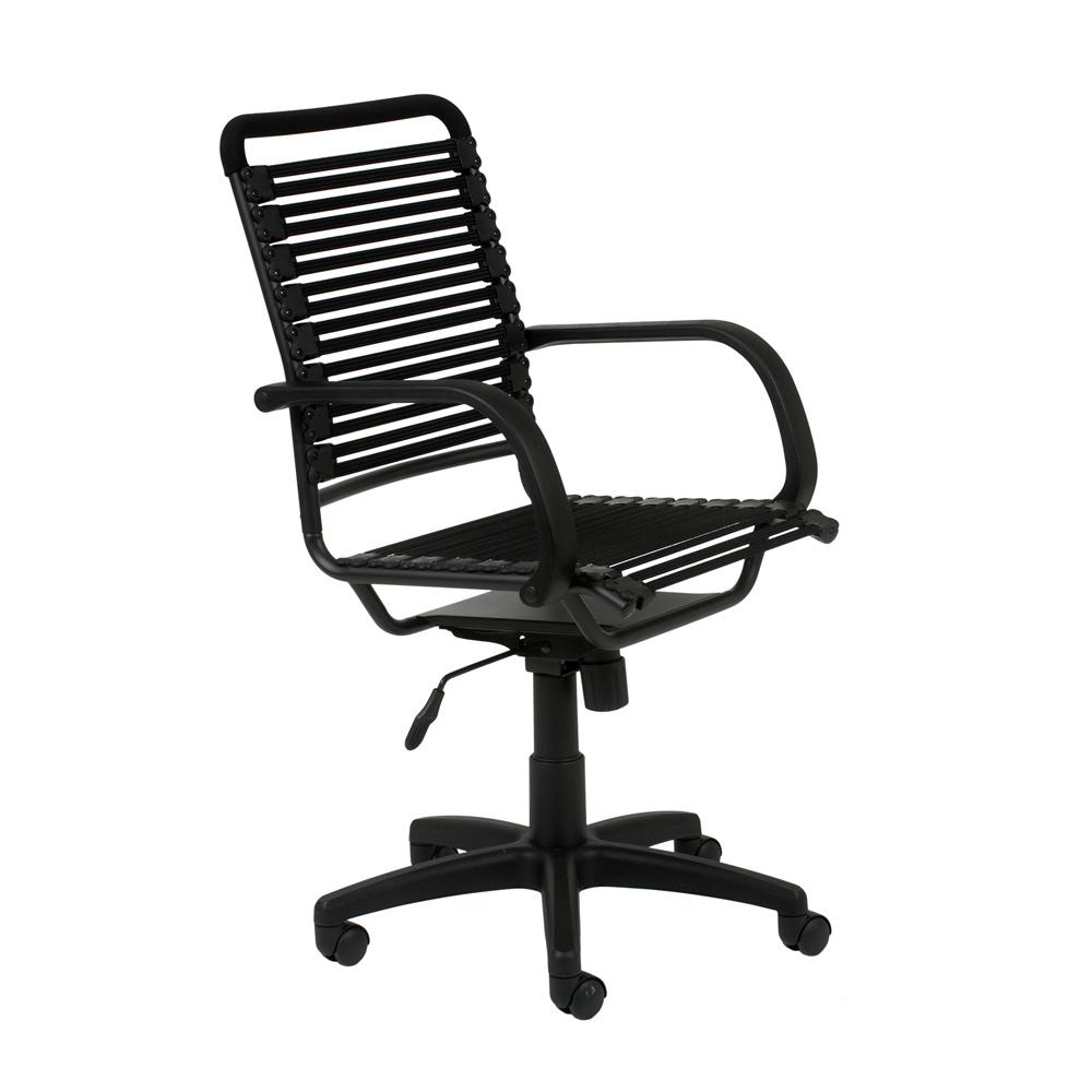 Euro Style - Bungie Flat High Back Office Chair, Black/Graphite - 02570BLK veiw 2