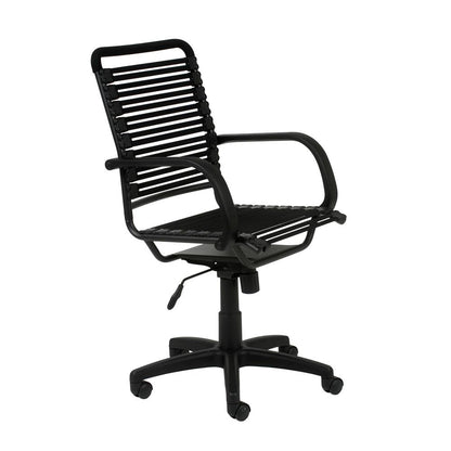 Euro Style - Bungie Flat High Back Office Chair, Black/Graphite - 02570BLK veiw 2