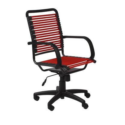 Euro Style - Bungie Flat High Back Office Chair, Red/Graphite/Black - 02570RED veiw 2