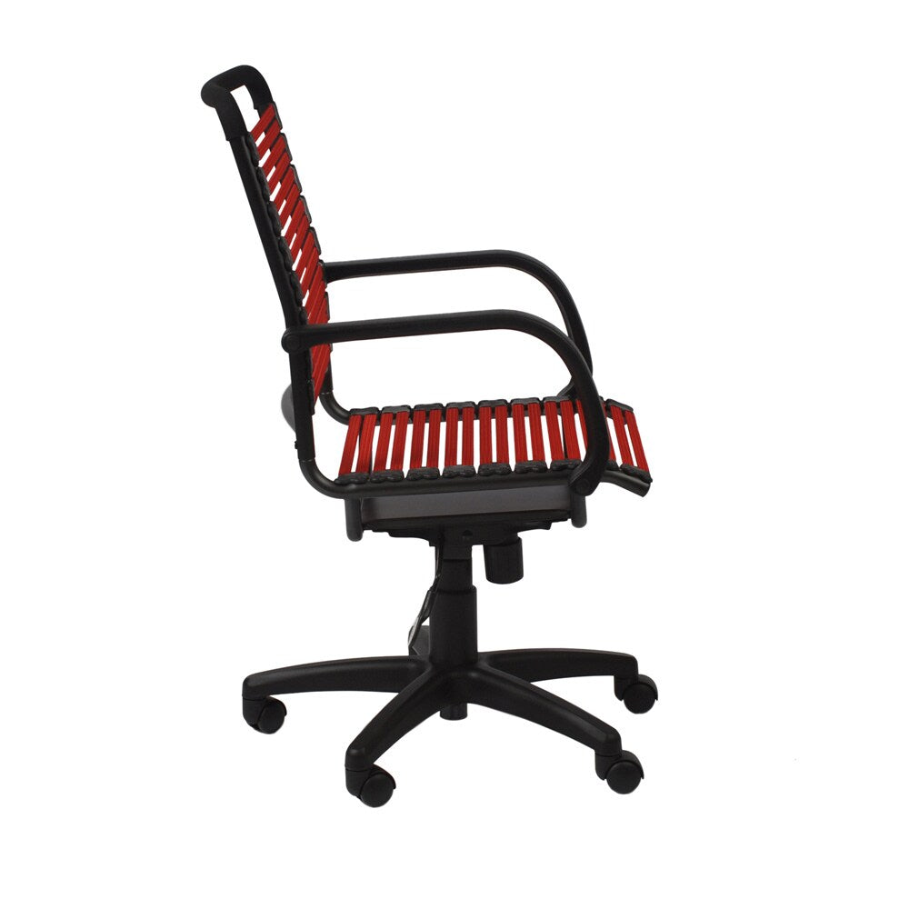 Euro Style - Bungie Flat High Back Office Chair, Red/Graphite/Black - 02570RED veiw 3