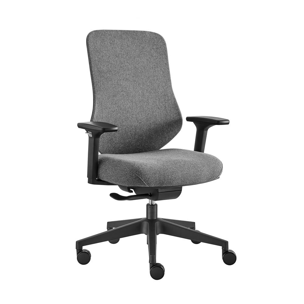 Euro Style - Jeppe Office Chair, Gray/Black - 10632-GRY veiw 2