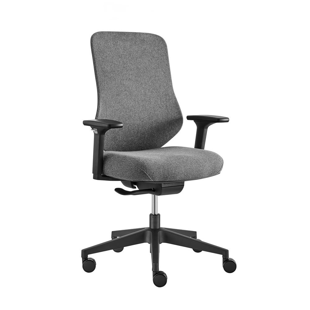 Euro Style - Jeppe Office Chair, Gray/Black - 10632-GRY veiw 3
