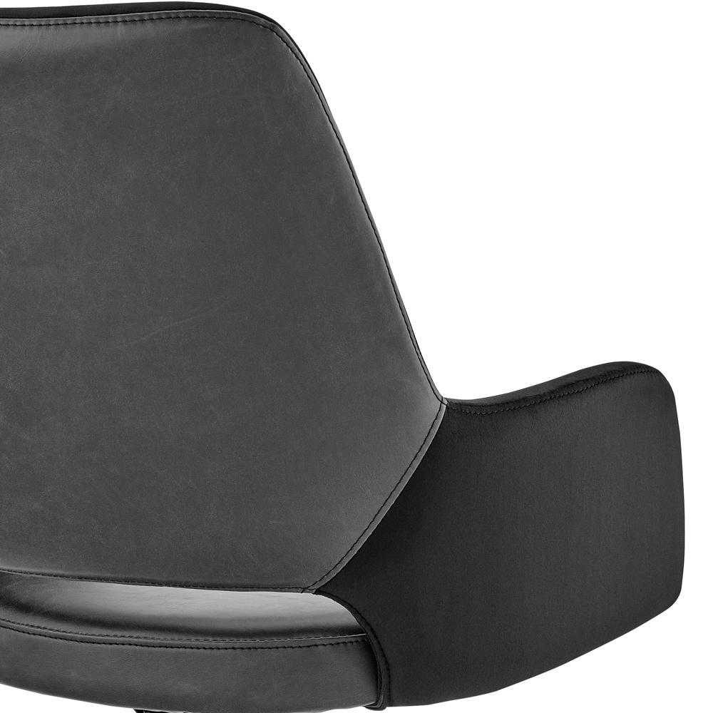 Euro Style - Desi Tilt Leatherette and Velvet Office Chair, Black - 30492BLK veiw 6