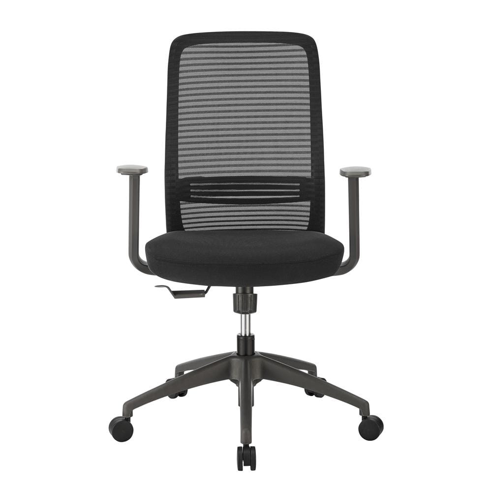 Euro Style - Kasper Mesh Back Office Chair, Black - 72001-BLK veiw 1