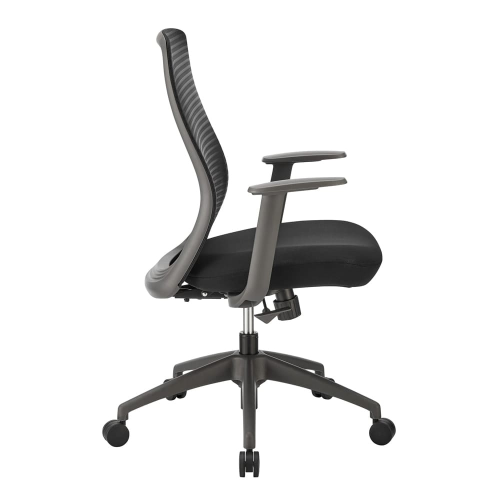 Euro Style - Kasper Mesh Back Office Chair, Black - 72001-BLK veiw 3