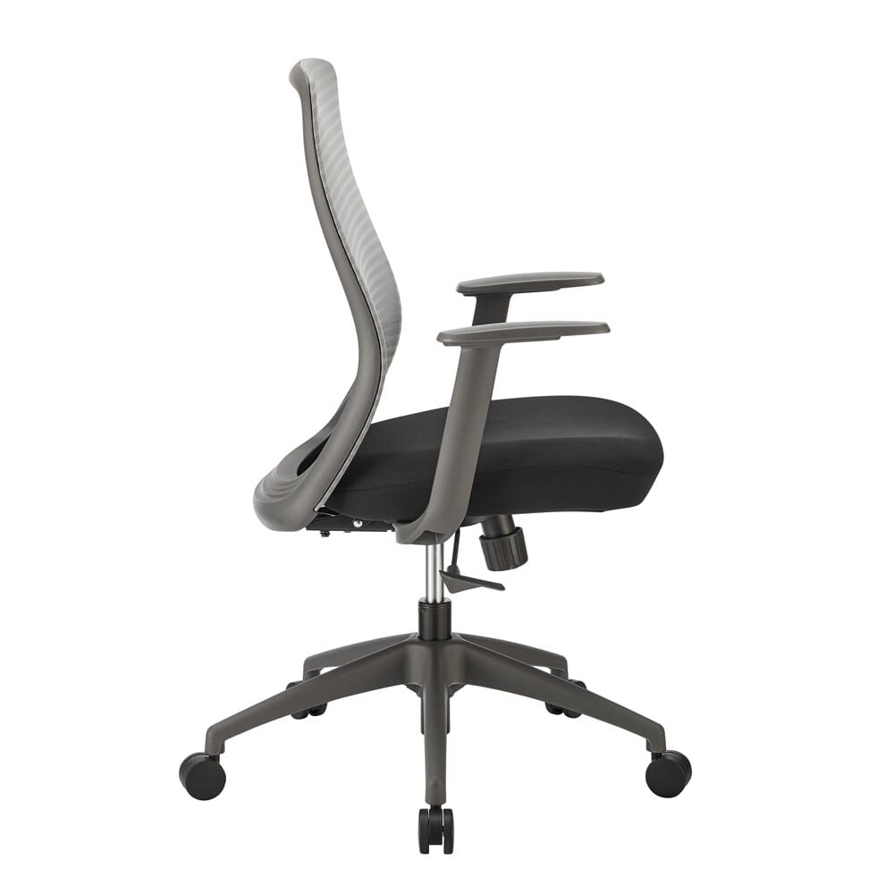 Euro Style - Kasper Mesh Back Office Chair, Gray/Black - 72001-GRY veiw 3
