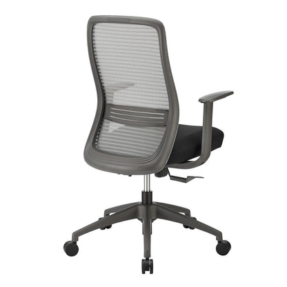 Euro Style - Kasper Mesh Back Office Chair, Gray/Black - 72001-GRY veiw 4