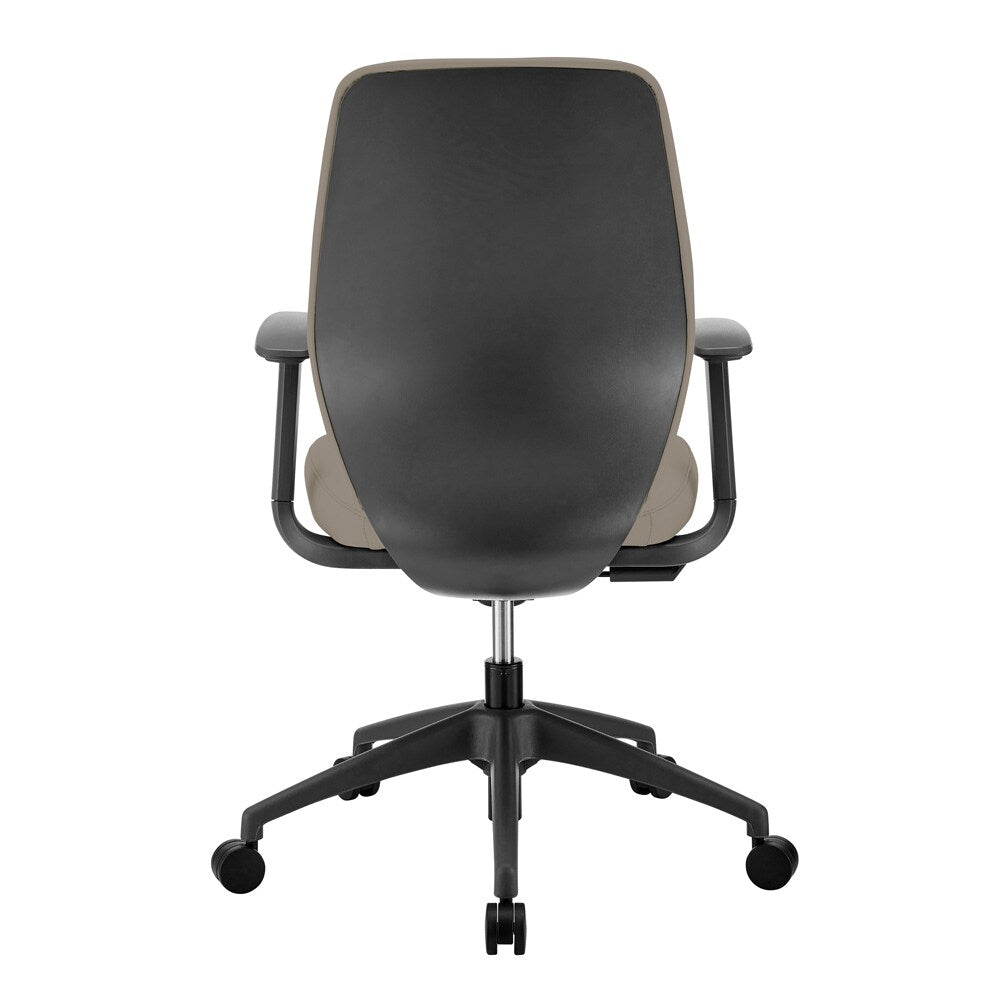 Euro Style - Filip Leatherette Low Back Office Chair, Light Gray/Black - 73002-LTGRY veiw 5