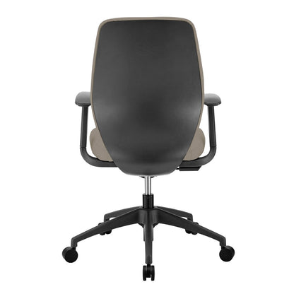 Euro Style - Filip Leatherette Low Back Office Chair, Light Gray/Black - 73002-LTGRY veiw 5