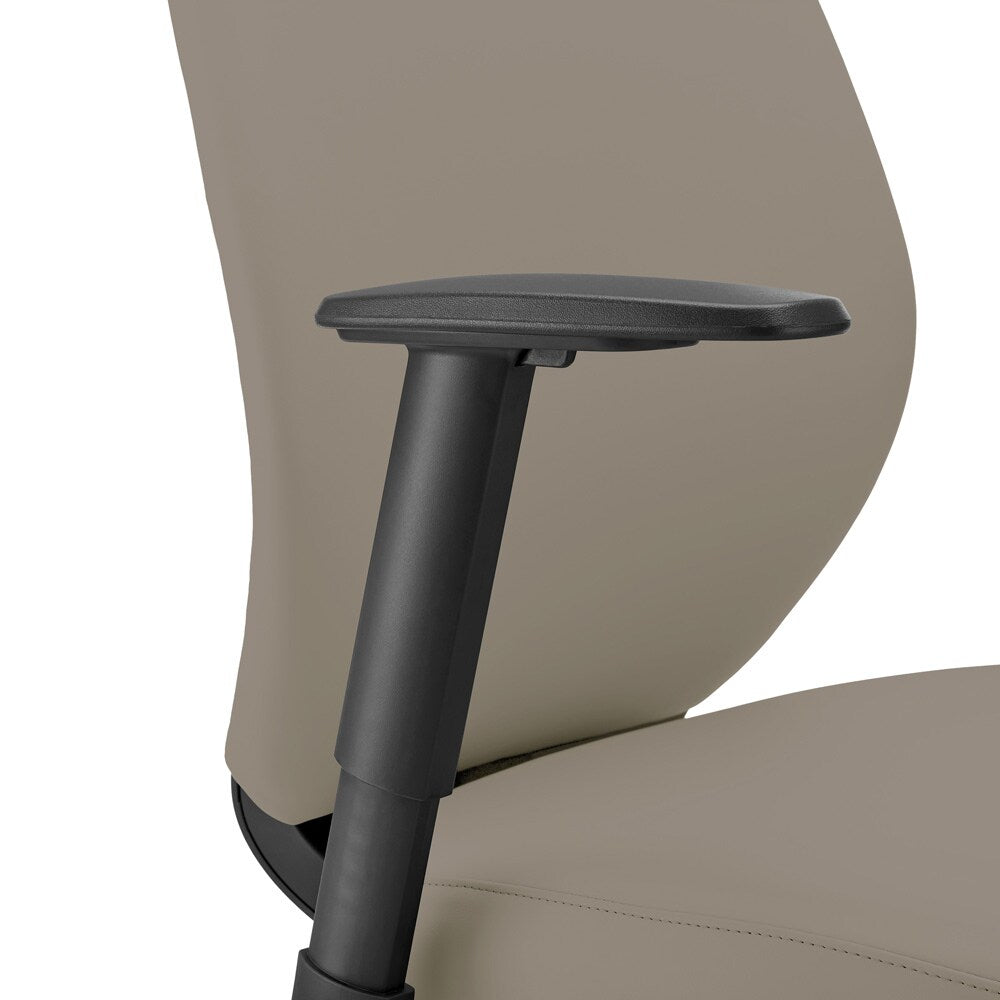 Euro Style - Filip Leatherette Low Back Office Chair, Light Gray/Black - 73002-LTGRY veiw 6