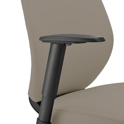 Euro Style - Filip Leatherette Low Back Office Chair, Light Gray/Black - 73002-LTGRY veiw 6