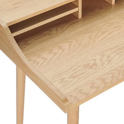 Euro Style - Flavio Desk, Oak - 09701-OAK veiw 4