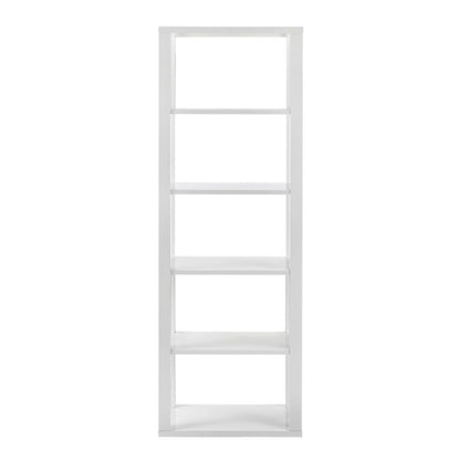 Euro Style - Tresero 24inW 6-Tier Shelving Unit, High Gloss White - 90639WHT-KIT veiw 1