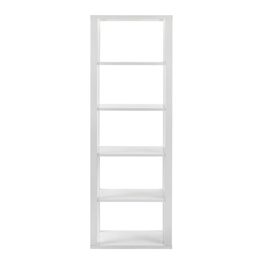 Euro Style - Tresero 24inW 6-Tier Shelving Unit, High Gloss White - 90639WHT-KIT veiw 1