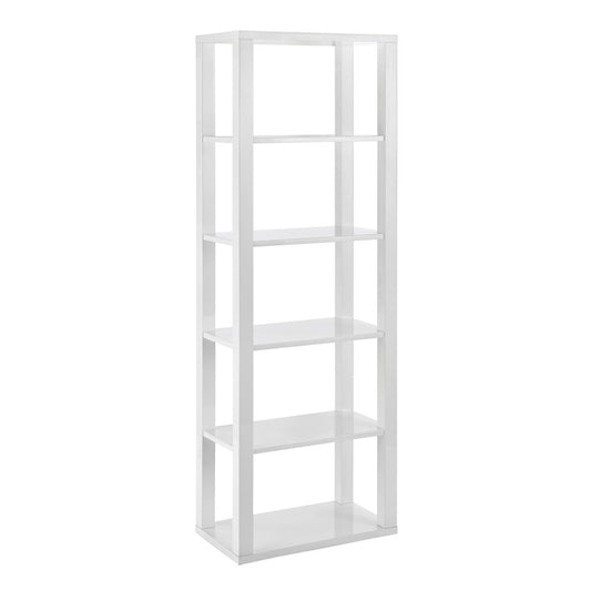 Euro Style - Tresero 24inW 6-Tier Shelving Unit, High Gloss White - 90639WHT-KIT veiw 2