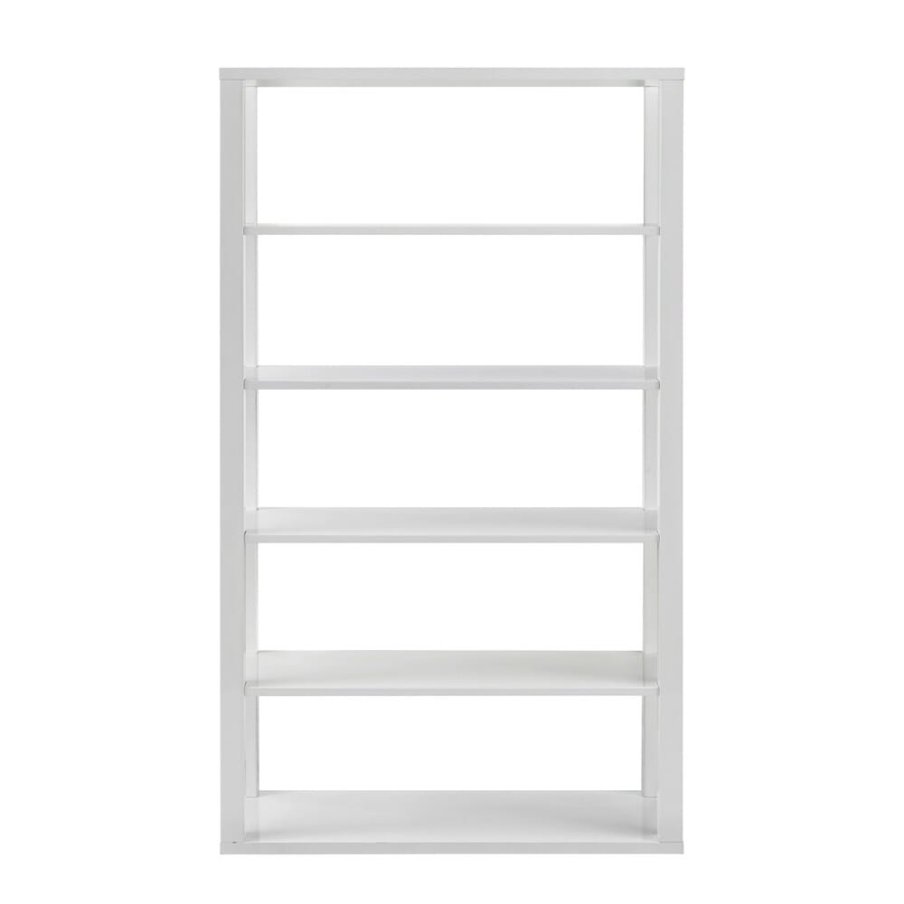 Euro Style - Tresero 40inW 6-Tier Shelving Unit, High Gloss White - 90636WHT-KIT veiw 1