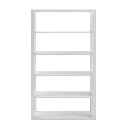 Euro Style - Tresero 40inW 6-Tier Shelving Unit, High Gloss White - 90636WHT-KIT veiw 1