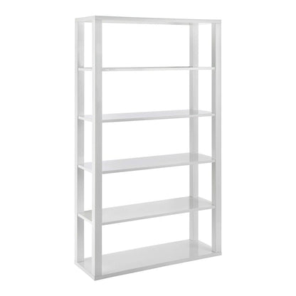 Euro Style - Tresero 40inW 6-Tier Shelving Unit, High Gloss White - 90636WHT-KIT veiw 2